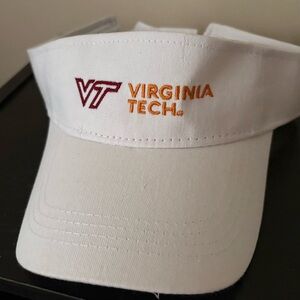 Virginia Tech White Visor Hat